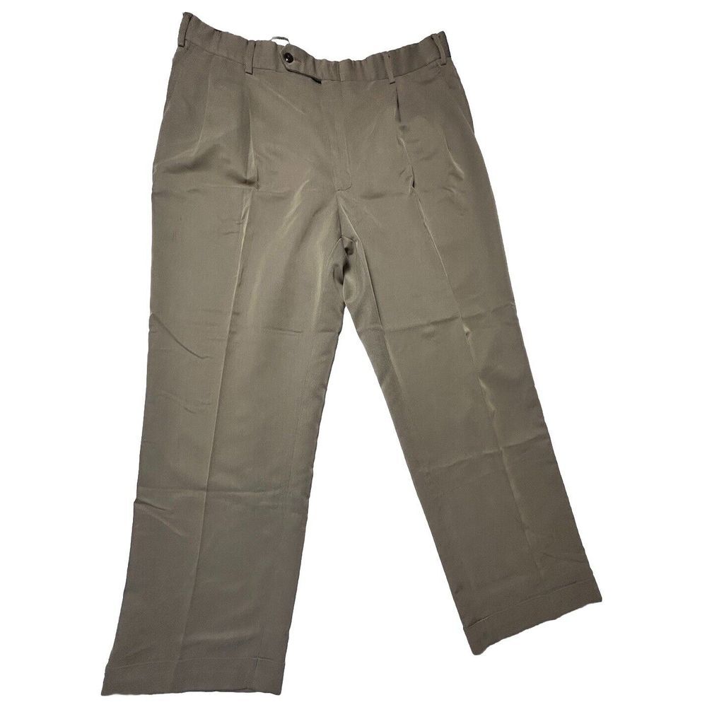 Nautica Pants Mens Size 40x30 Clipper Khaki Cuffed Hem
